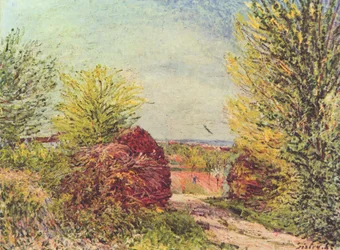 Camino en Veneux-Nadon en primavera